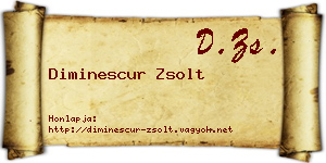 Diminescur Zsolt névjegykártya