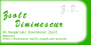 zsolt diminescur business card